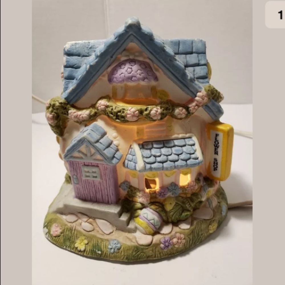 Flower Shop Light Cottage Christmas City Scape
